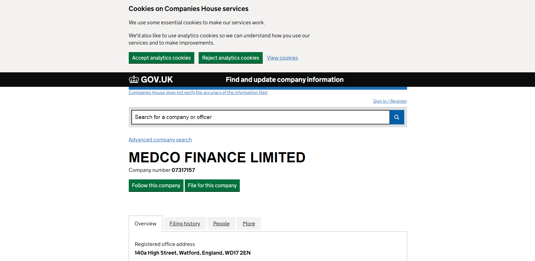 Medco Finance Limited